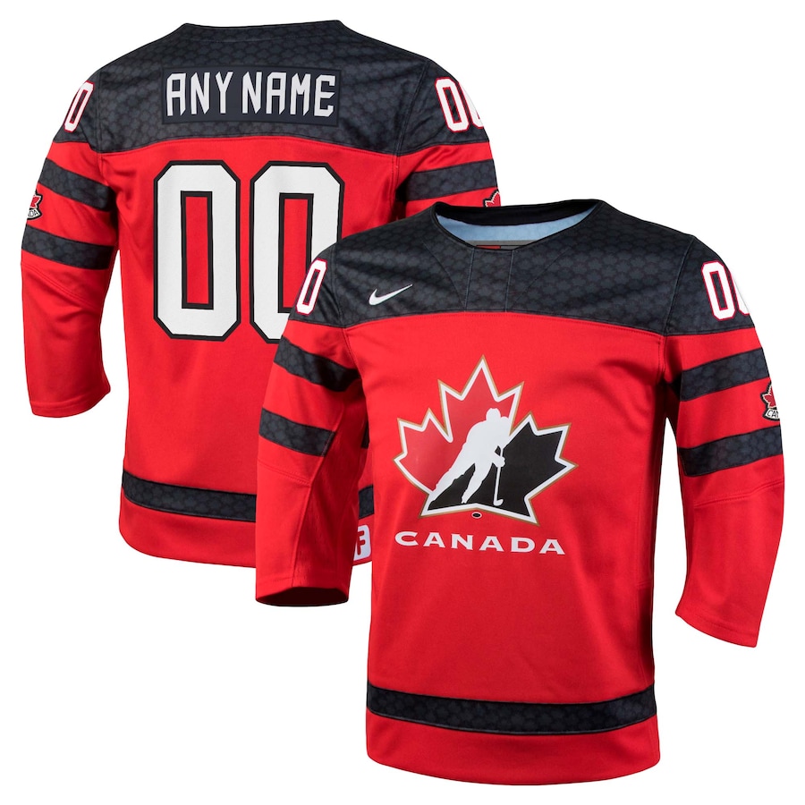 Youth Nike Red Canada Hockey Replica Custom - NHL Jersey->customized nhl jersey->Custom Jersey